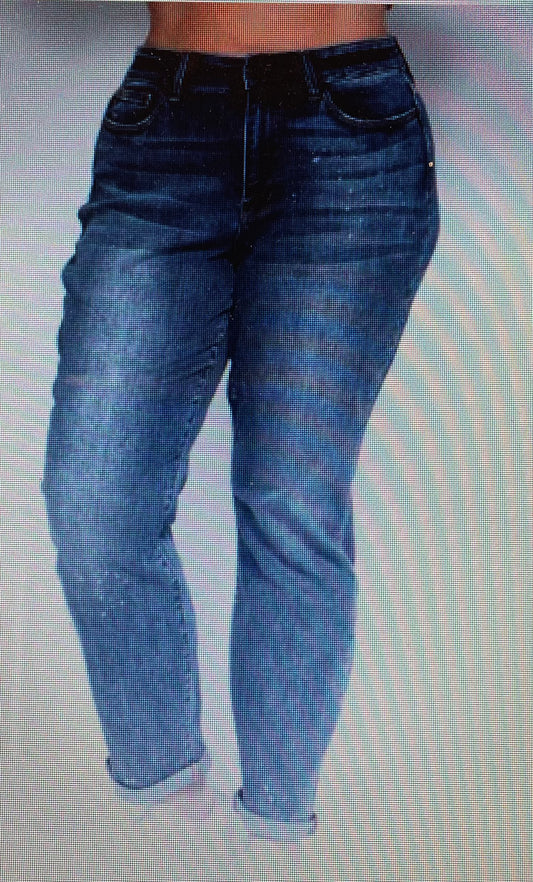 Hi rise bleach splash jeans