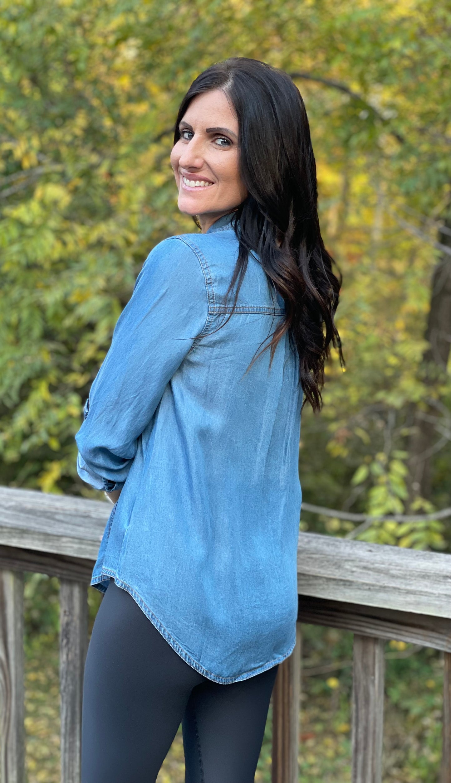 long sleeve denim shirt