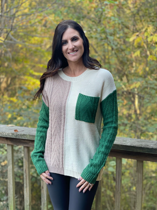 Green/Beige sweater