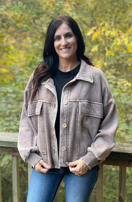 Brown Distressed Jacket