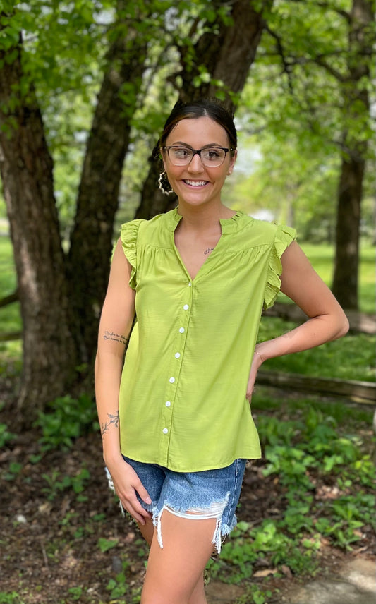 Lime green blouse