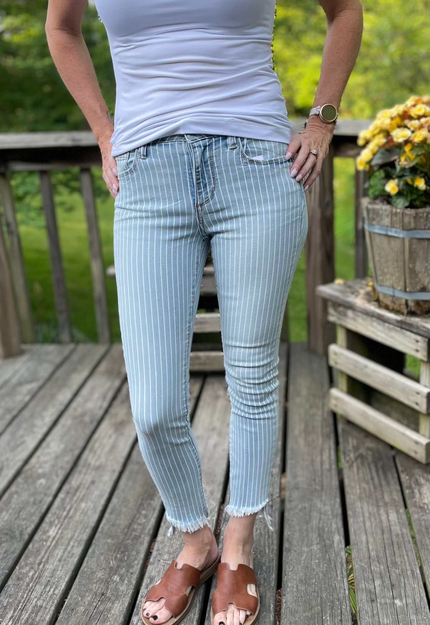stripped jeans