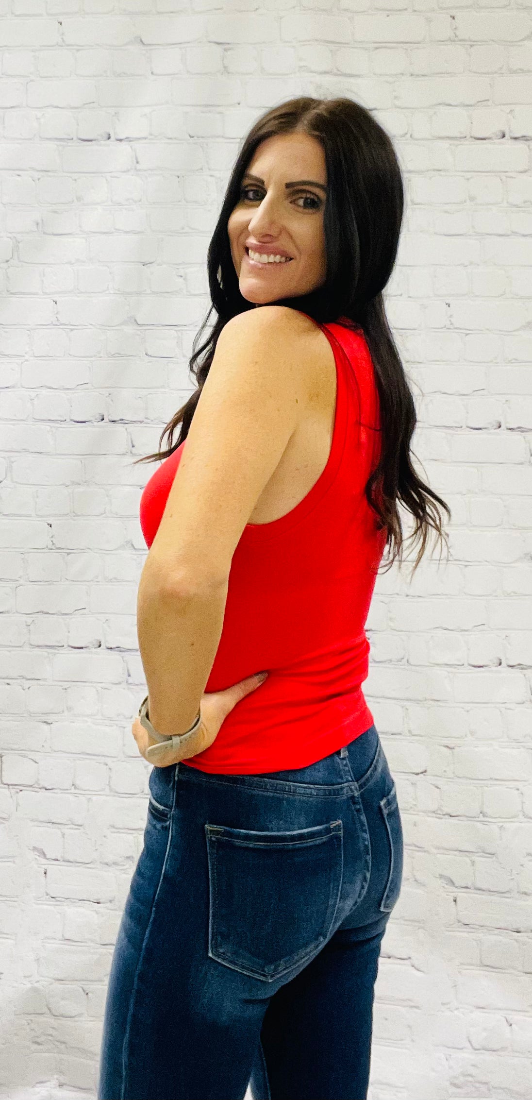 Red Halter Tank