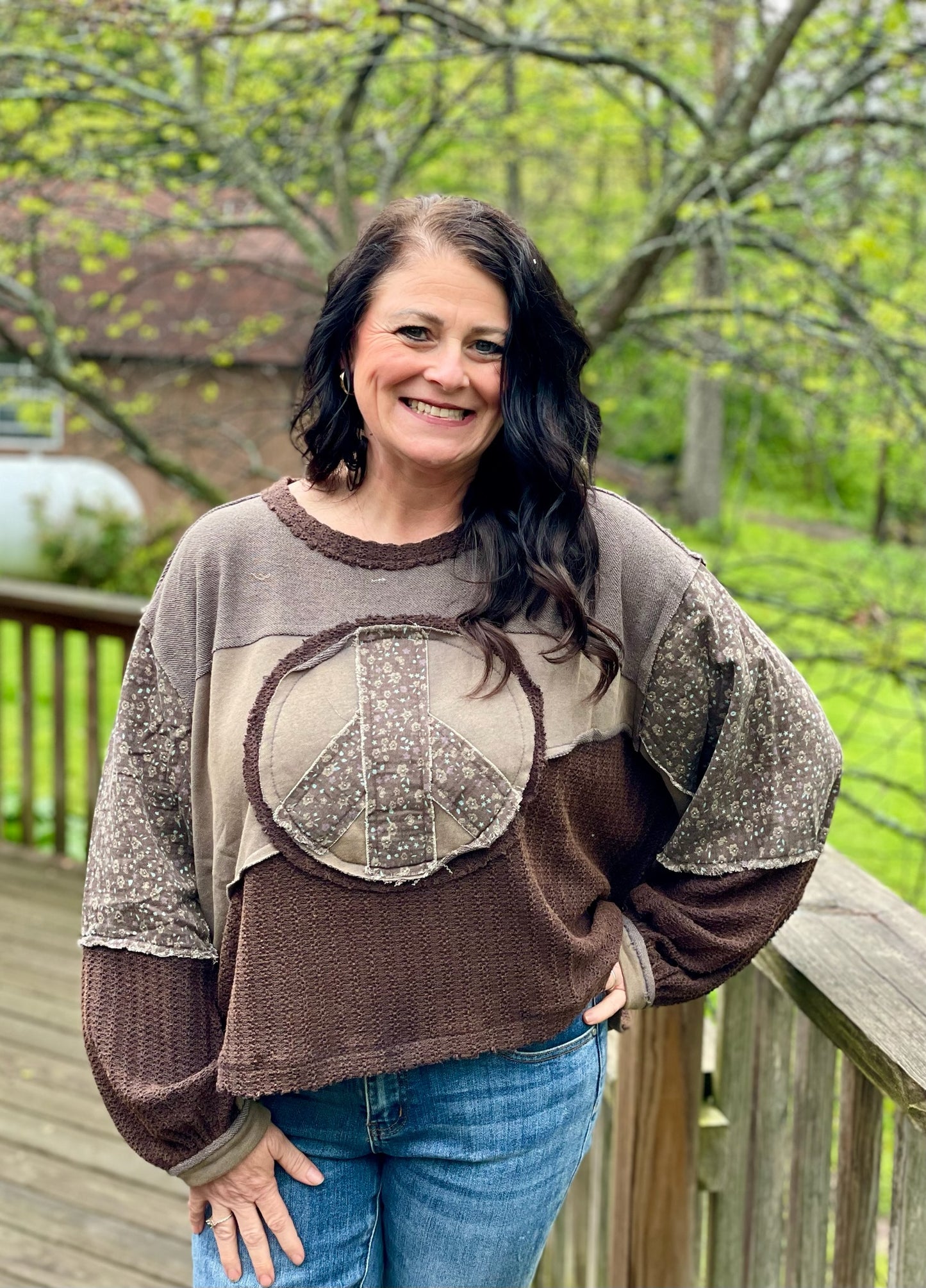 Peace & Patchwork Pullover