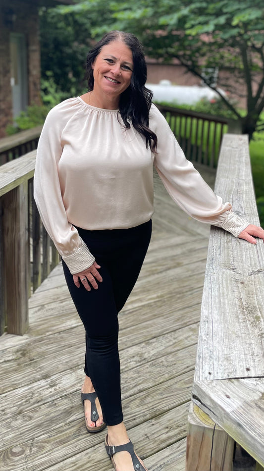 Satin Sequin Blouse