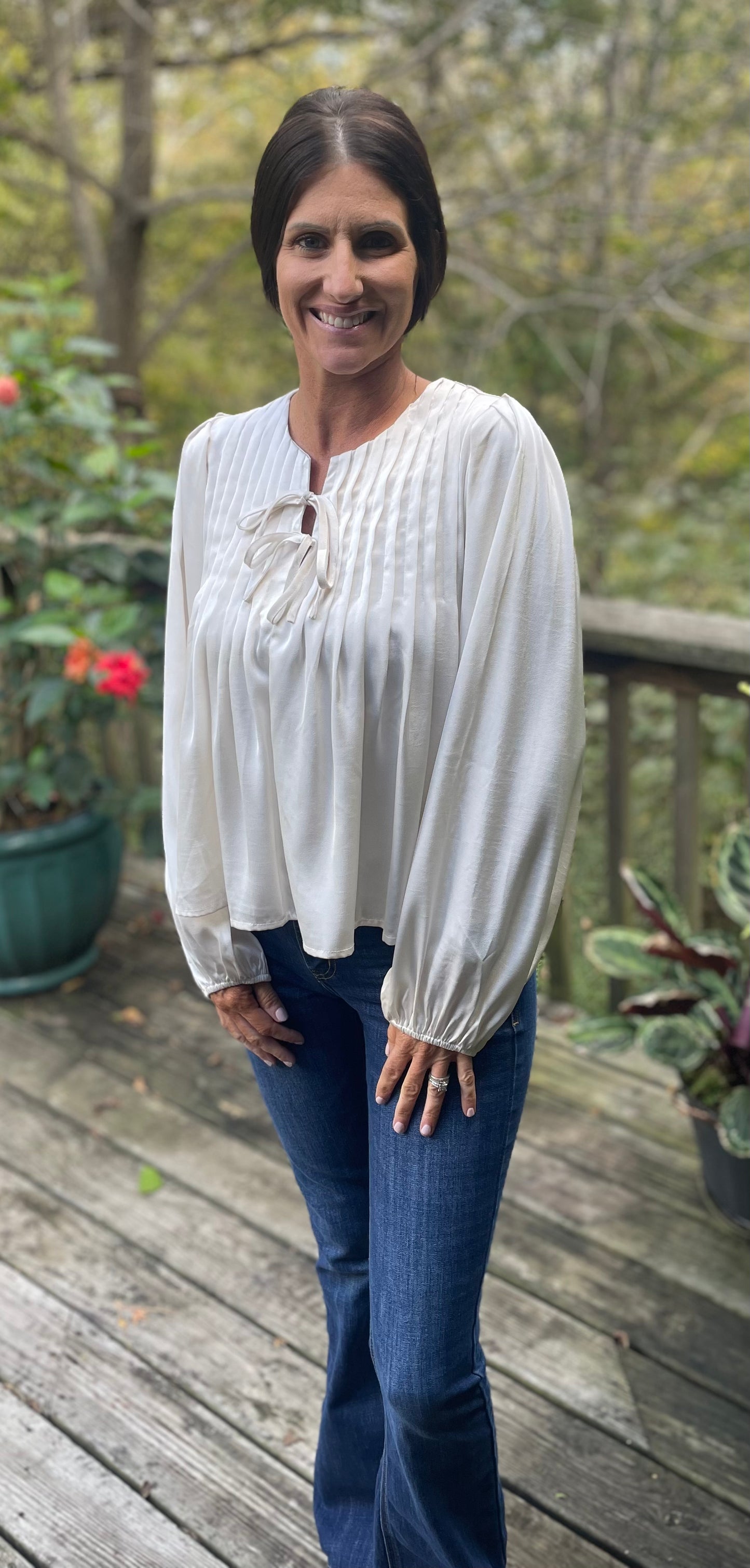 The Pillow Talk Pleat Blouse