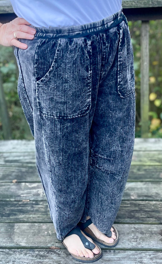 Ash Washed Cordory Pants