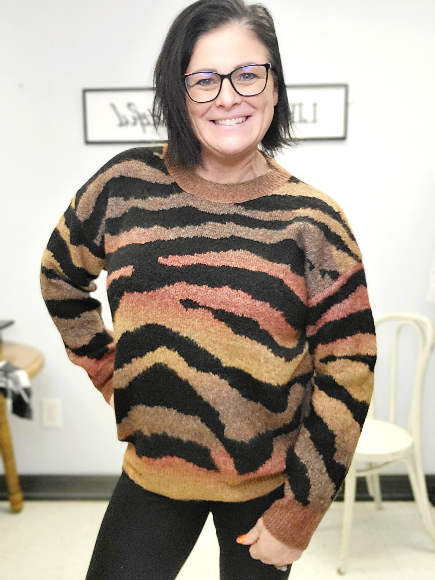 Animal print sweater