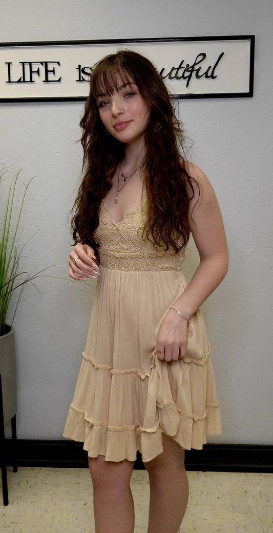 Natural lace dress