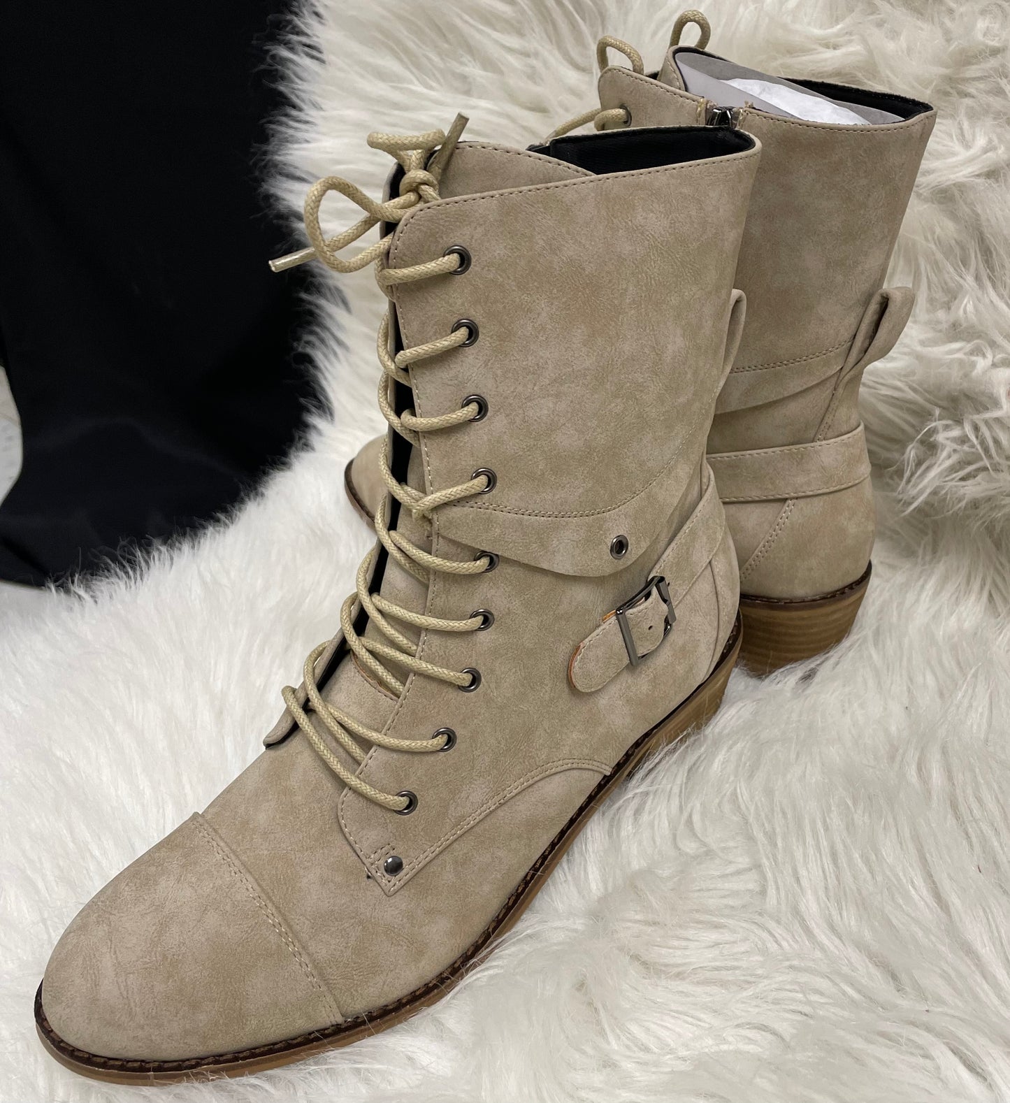 Beige Hocus Pocus Boots