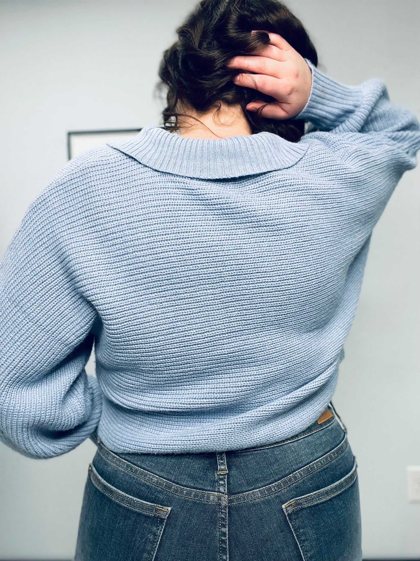 Blue v neck sweater