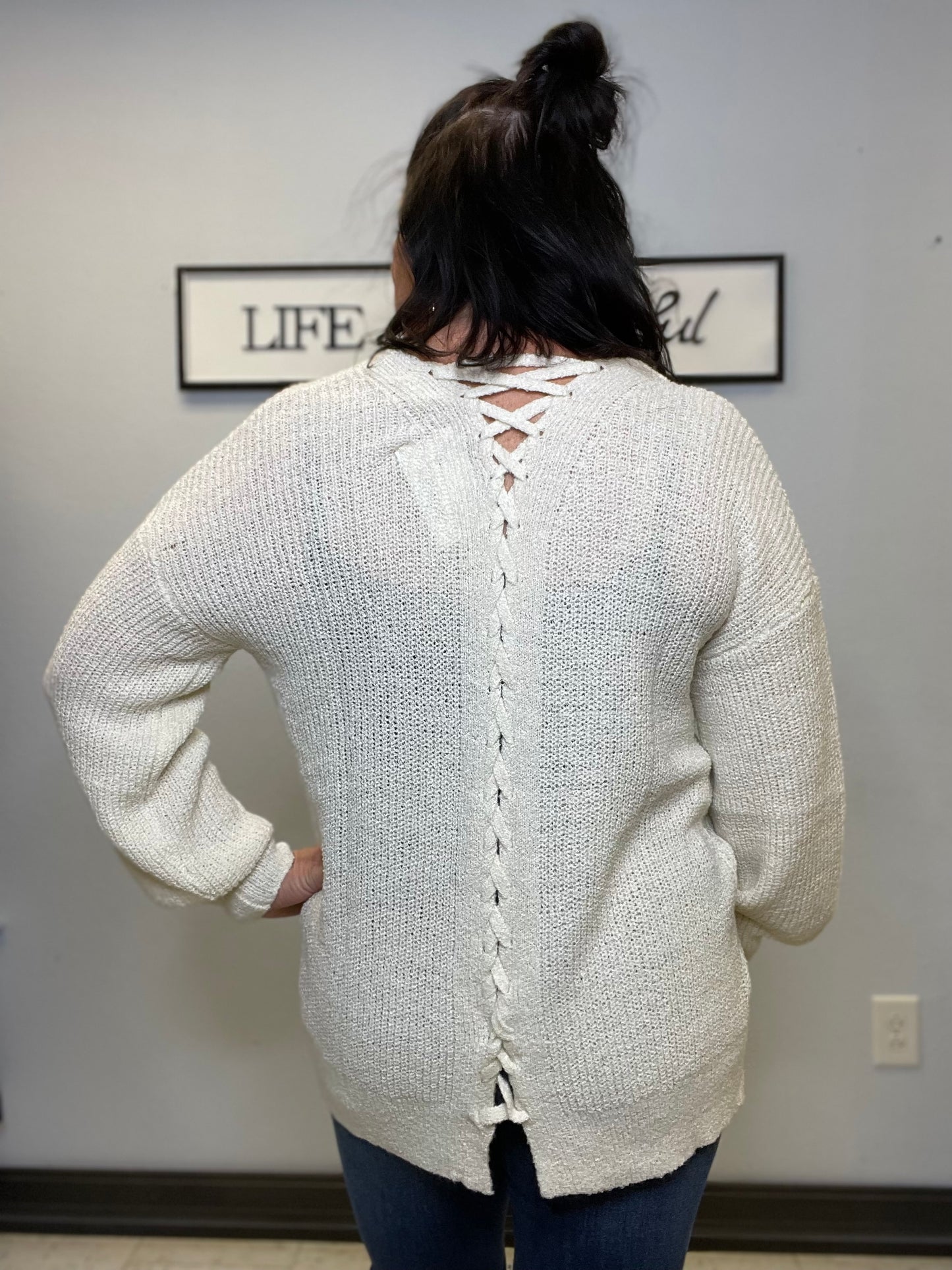 back detail cardigan