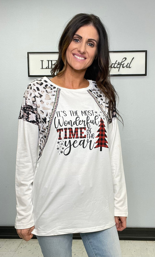 Leopard chritmas shirt