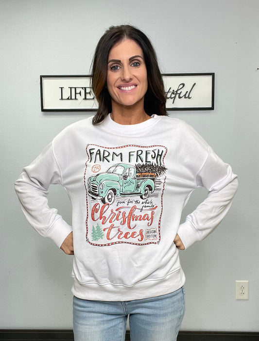 Farm Fresh Christmas Trees Sweatshirt