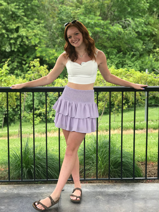 white crop top