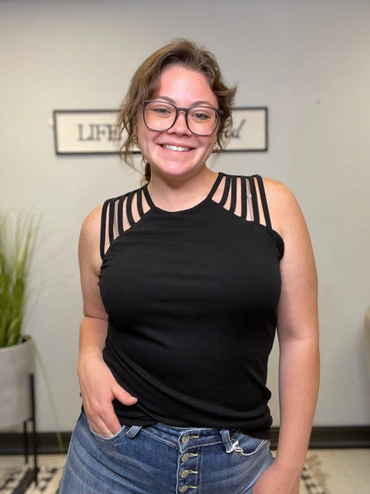 Strappy Black Tank