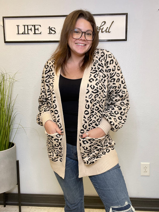 Leopard print cardigan