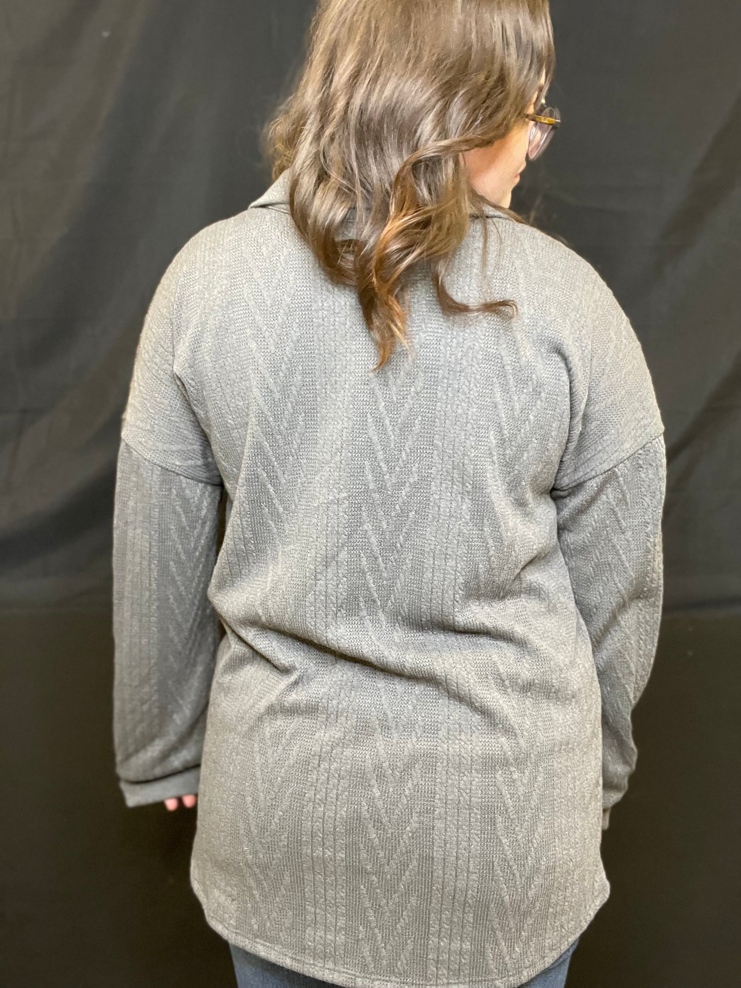 Grey Sweater-Type Blouse