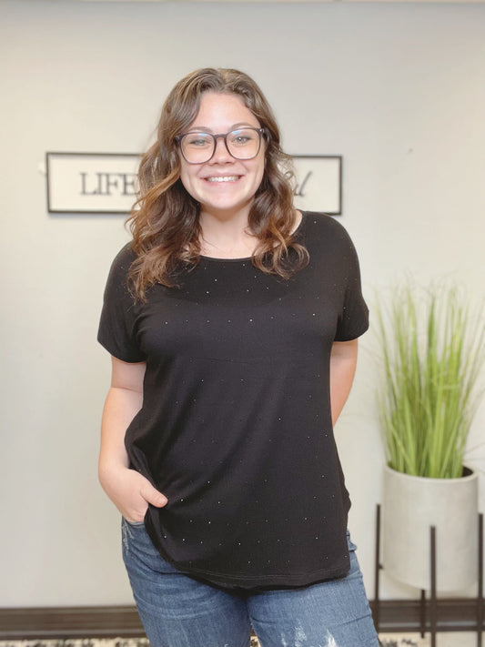 Black Sparkly Tee